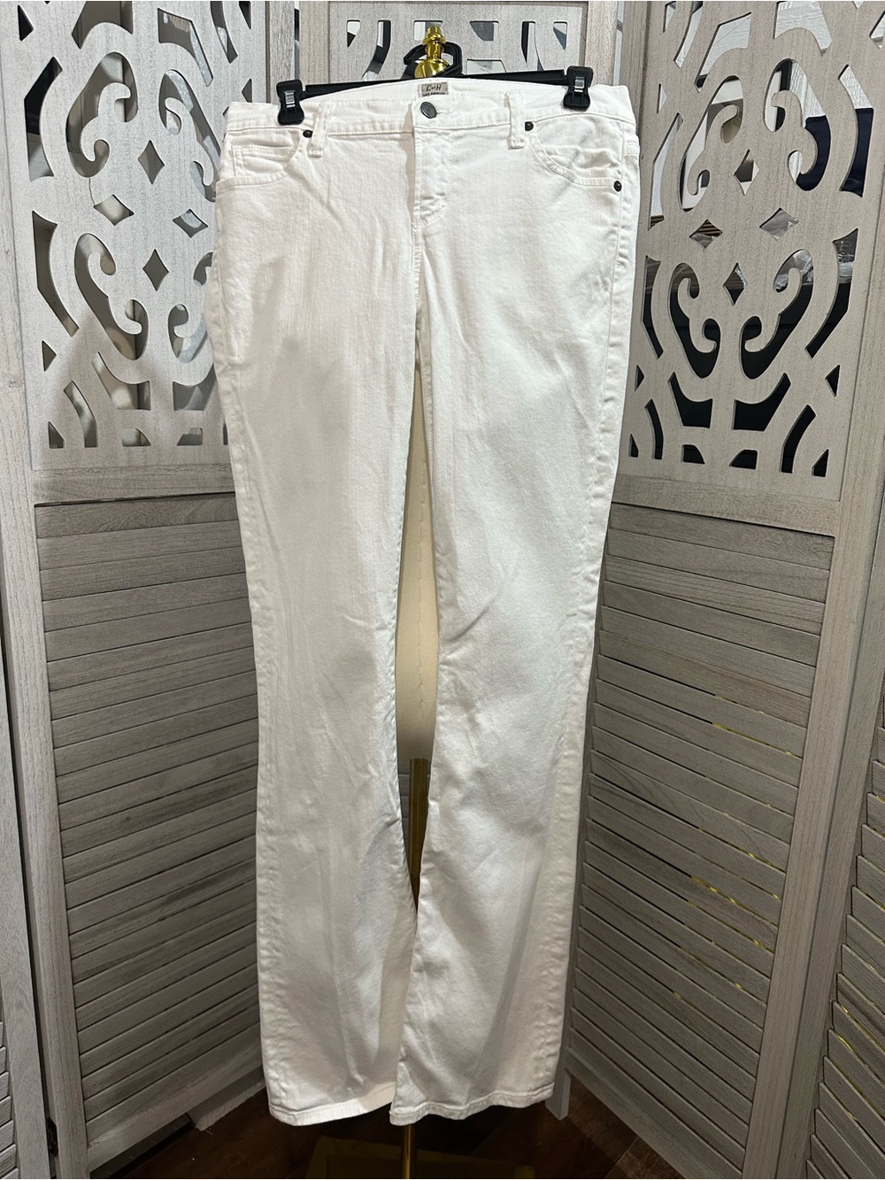 Citizens Of Humanity White Straight-Leg Jeans